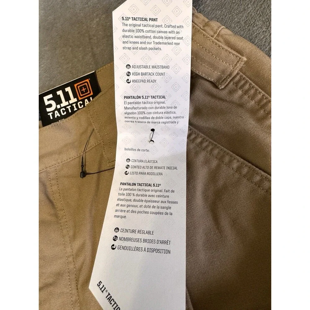 NWT 5.11 Tactical Men's Cargo Pants 74251 32 X 30 Khaki Pants, 120 Coyote - New